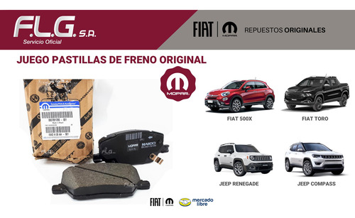 Pastillas De Freno Original Fiat 500x Pop Start 4x2 14/18 Foto 3