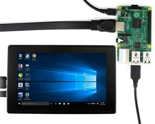 Tela Lcd 7 Polegadas Ips Capacitiva Case Raspberry Pi 4 Hdmi