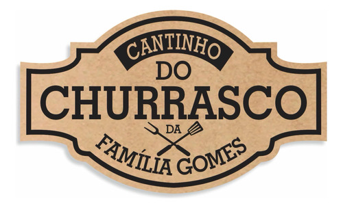 Plaquinha Cantinho Do Churrasco Churrasqueira Decoração Mdf