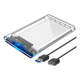 Case Para Hd Externo Transparente Notebook Sata 2.5 Usb 3.0