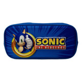 Lapicera Escolar 3d Sencilla Sonic The Hedgehog Azul