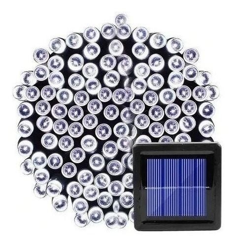 Luces De Navidad Guirnalda De 10 Mts 100 Led Con Panel Solar