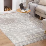 Neyamo Alfombra Bohemia De 5 X 7 Pies Neutra Grande Lavable