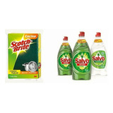 3m Scotch-brite Salvo Lavatrastes Liquido Limon 750ml, 2