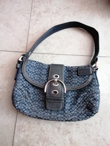 Bolsa Coach En Piel Y Tela, Usada, No Mk Ferragamo Bottega 