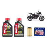 Kit Filtro Y Aceite Motul 5000 Bajaj Rouser Ns 200 Gb Motos