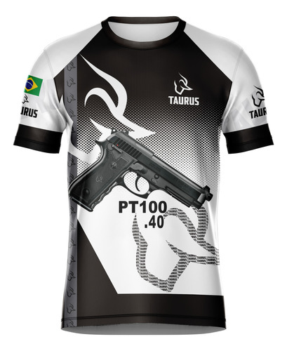 Camisa Taurus Pistola Pt 100 .40 Em Dryfit Sport Plus Size