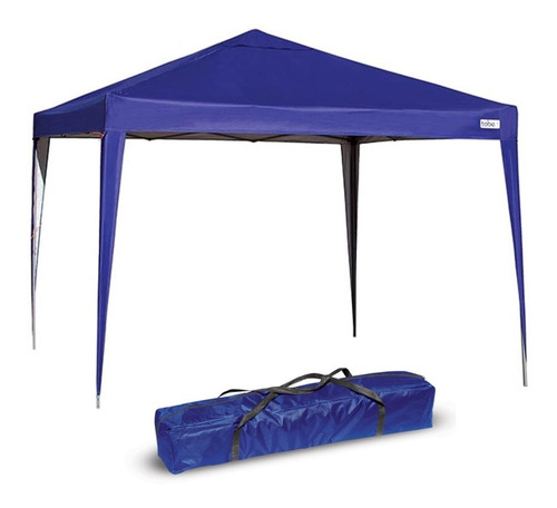 Tenda Gazebo Articulado Sanfonado 3x3m Poliéster Alumínio Cor Azul