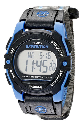 Reloj Unisex Timex T49660 Expedition Digital Cat Color De La Correa Gris Color Del Bisel Negro Color Del Fondo Gris