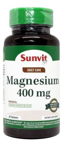 Magnesium 400 Mg (30 Tabs) Sunvit Life