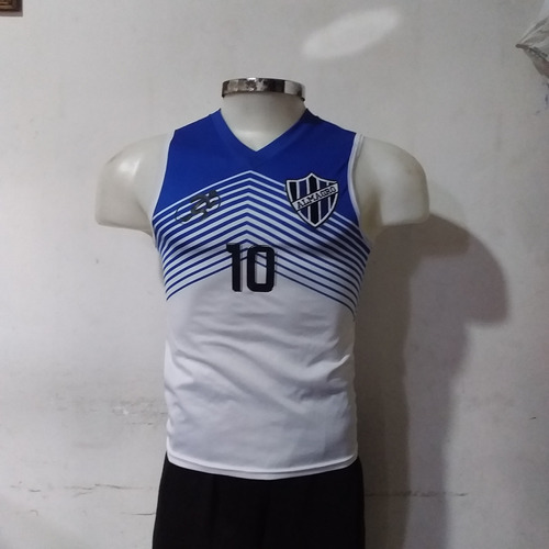 Camiseta Musculosa Club Almagro #10 Azul Y Blanca