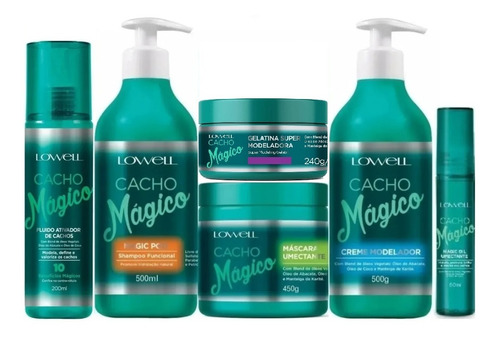 Lowell Cacho Mágico Shampoo, Máscara  Kit + Pente  - Low Poo