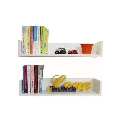 X2 Estantes Repisas Libros Local Cocina 40x10x20cm Muebleds