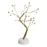 Lámpara De Mesa Árbol De Bonsái 36 Perlas Decoración Led