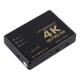 Amplificador Selector De 3 Puertos 4k Ultra Hd 1080p