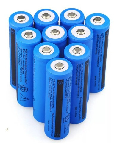 X10 Baterias 18650 Recargables 3.7v 6800mah Para Linterna 