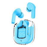 Auriculares Inalámbricos Bluetooth Screen Digital Tws Color Azul Hielo