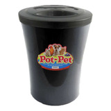 Pote Para Ração Alimentos Animais Pet Domésticos 3l/1,5kg Cor Preto