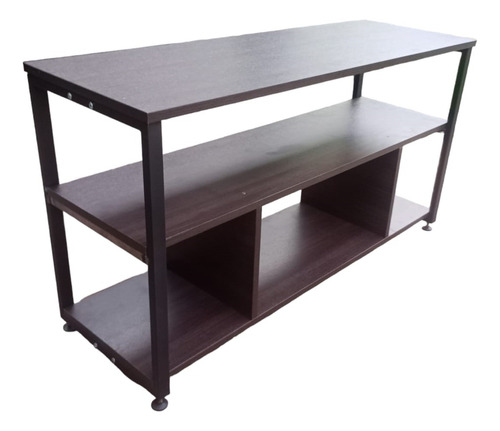 Rack Para Tv Mesa Estilo Industrial Hierro Y Madera