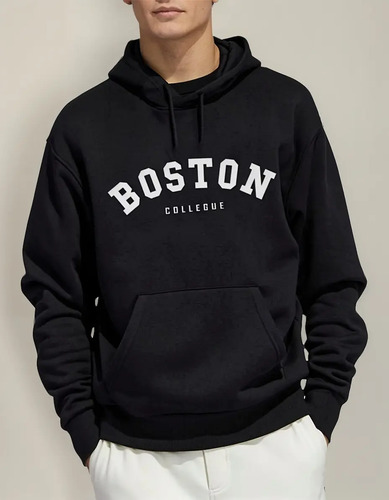 Sudadera Con Gorro Boston Usa Moda Unisex Letras Moda