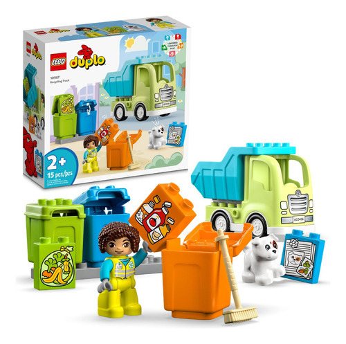 Kit Lego Duplo Town 10987 Camión De Reciclaje (15 Piezas) Cantidad De Piezas 15