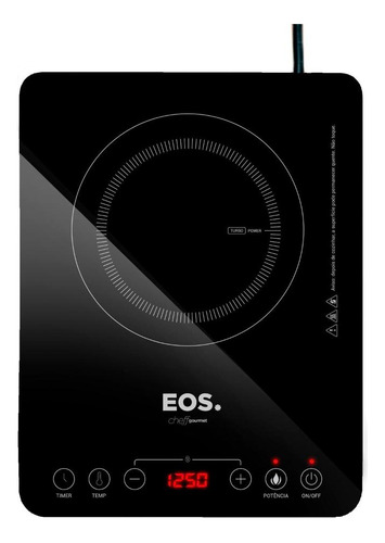 Cooktop De Indução 1 Boca Eos 2000w Preto Eci01ppb Bivolt