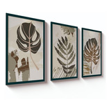 Kit 3 Quadro Decorativos 20x30 Flores Planta Sala