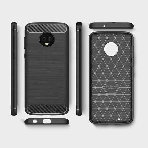 Funda Antigolpes Carbón Fiber Para Moto G6 Plus