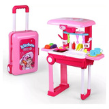 Set De Cocina Infantil Portátil Maleta Para Niña