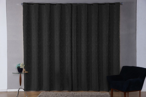 Cortina Sala Quarto Luxo Jacquard 3,00x2,50 Semi Blackout