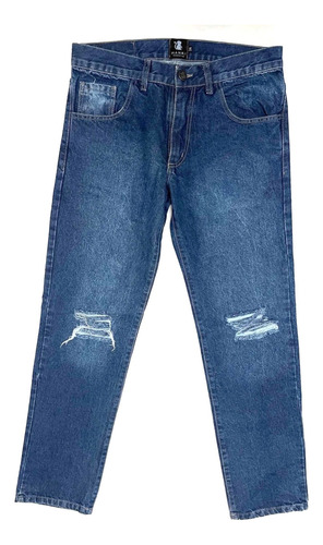 Jeans Roto Clásico Hombre Talle 34 Cintura 42 Manki Perfecto