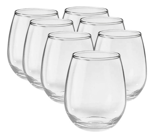 Set X 18 Copas Copón Vaso Vidrio Sin Tallo Gourmet Rigolleau