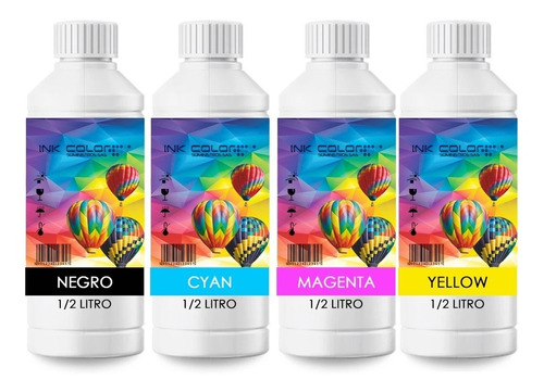 Tinta Genérica 4 Medios Litros Imp Eps L575 L310 L395  L380 