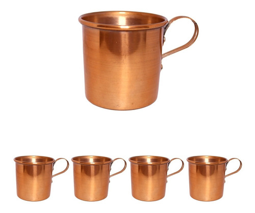 Kit Com 4 Canecas Moscow Mule De 350ml Em Alumínio 