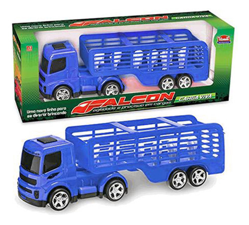 Camion Jaula Transportador Con Animales Falcon Usual Ik Color Azul