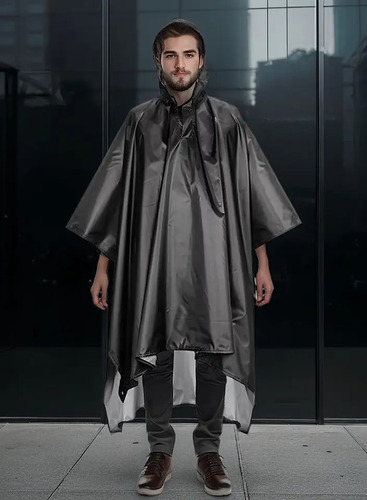 Capa Impermeable Premium Adulto Tipo Manga Capucha Lluvia