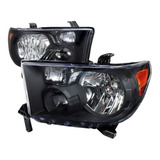 Toyota Tundra 2007 2013 Set Faros Fondo Negro 2008 2009 2010