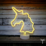 Luminária Neon Mesa Abajur Led Unicornio Cacto Anjo Pilha