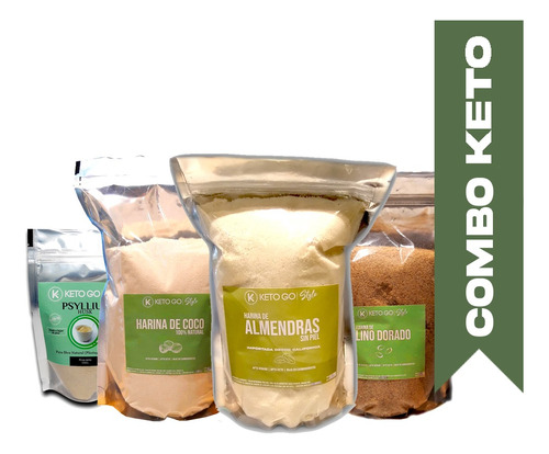 Psyllium+ Harinas Keto Premium -almendras, Coco, Lino Dorado