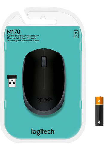 Mouse Inalámbrico Logitech M170 Negro Usb