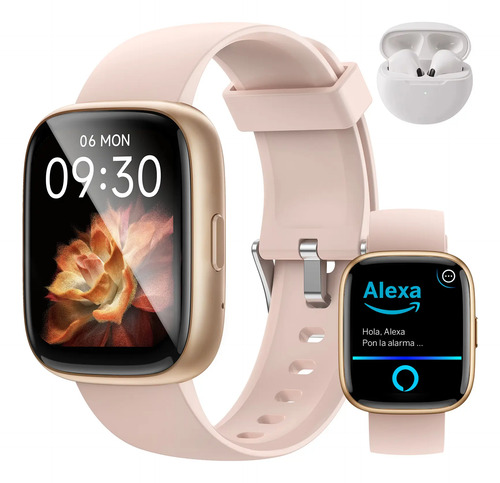 Smart Watch Aitafy Reloj Inteligente Mujer Alexa Bluetooth Llamada Ip68 Impermeable Notificación Mensajes Monitoreo Salud Audifonos Bluetooth | Envío gratis