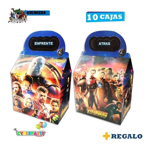 10 Cajas Dulceras De Personaje Articulos De Fiesta Bolo