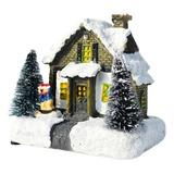 Mini Escena Navideña Casa Led Snow Village Villa Navidad