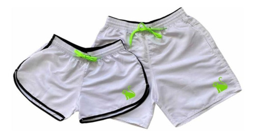 Kit Casal Praia Shorts Tactel Grosso Combo Bermudas Opice   