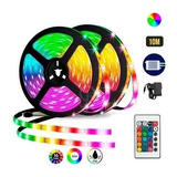 Kit Fita Led 5050 10m Rgb Colorida Dupla Face Bivolt + Fonte