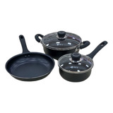 Batería Cocina Set 3 Piezas Sartén Olla Cacerola Oryx