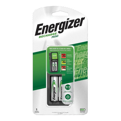 Cargador De Pilas Energizer Mini + 2 Pilas Recargables Aa
