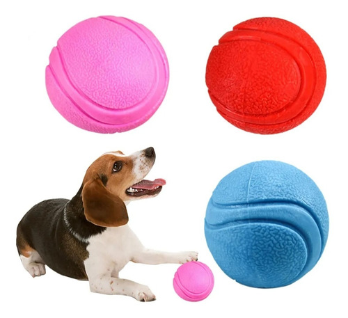 Pelota Maciza Irrompible Goma Para Perro Paga 2 Lleva 3