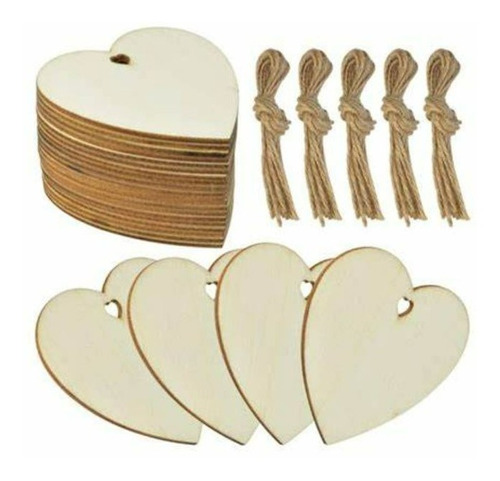 Corazón De Madera Corte Laser Para Pintar Decorar Colgante