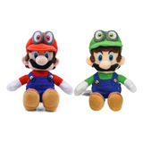 2pcs/set Super Mario Bros Mario Luigi Muñeca Peluche Juguete